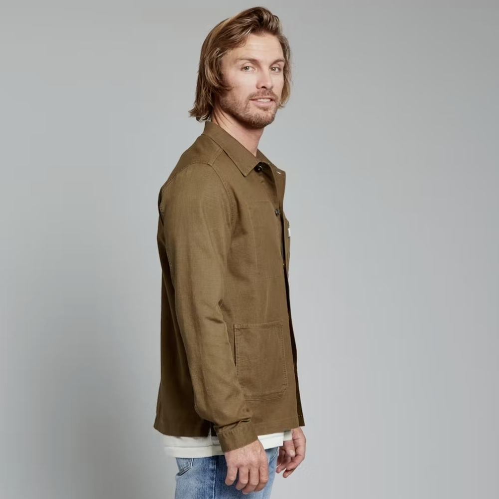 Men's Olive Military Field Jacket - Picture 4 of 15